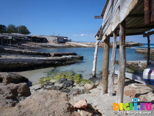 FZ027163 Boat sheds Caló de Sant Agustí, Formentera